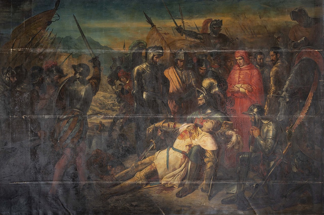 Death of Gaston de Foix at the Battle of Ravenna, April 11, 1512 (Ary Scheffer) (1795-1858)  Chateau de Versailles
